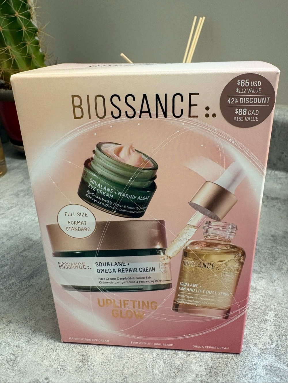 Biossance Uplifting Glow Set - Pink & Gold Accents